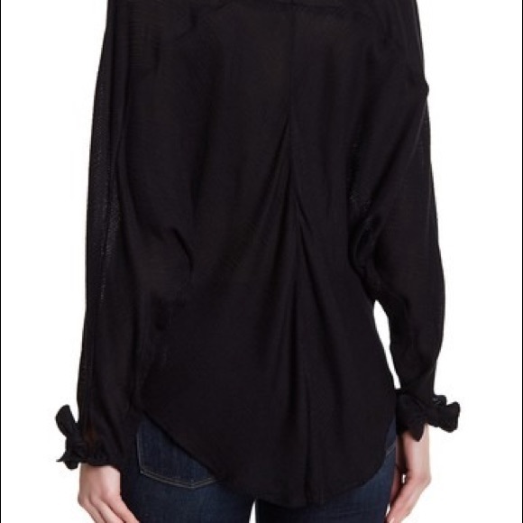 Free People Morning Dolman Black Blouse - Picture 2 of 8